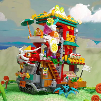 Brehn | Lion Dance Street Truck Food Stall Mikro-Bausatz