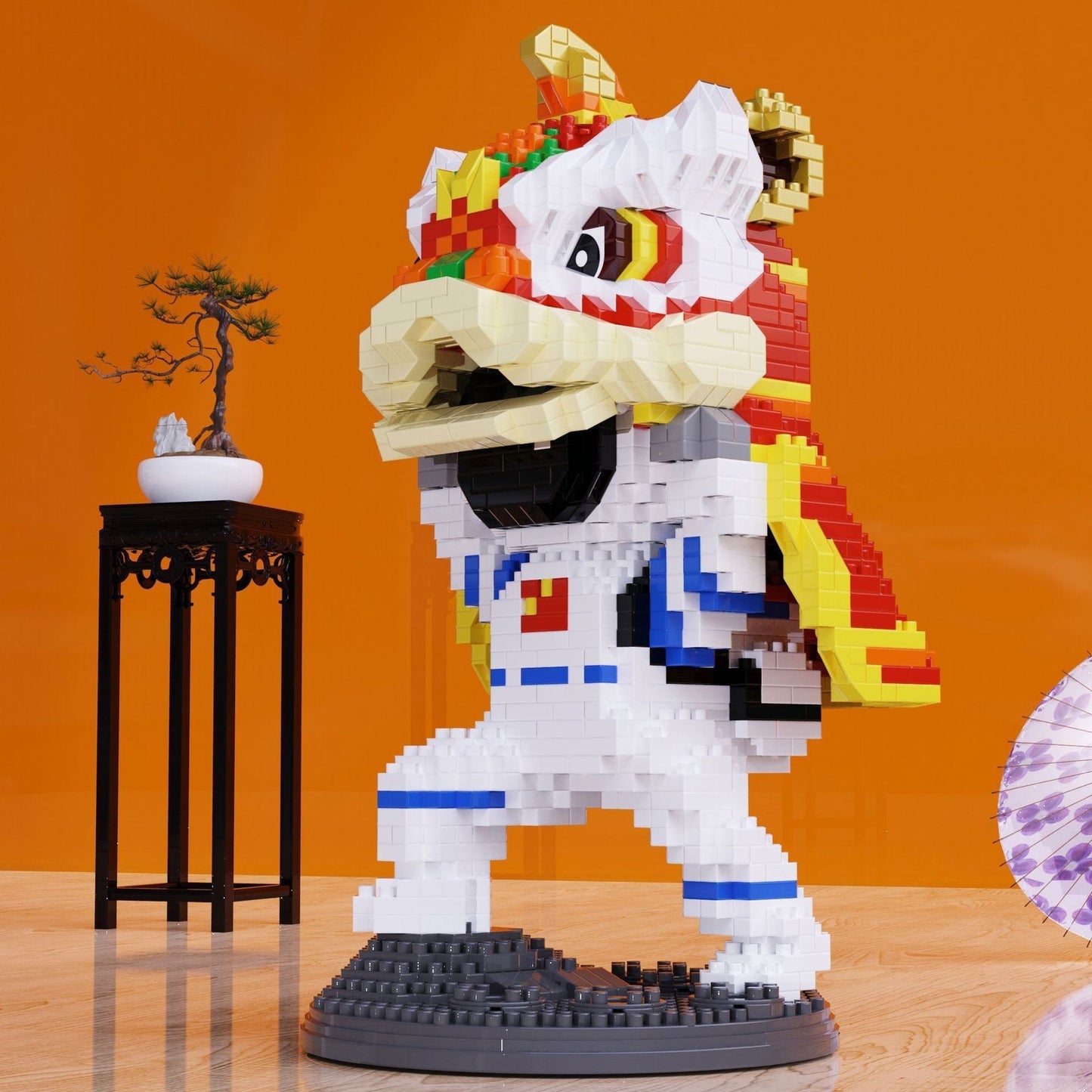 Brehn | Löwe & Drache Tanz Astronaut Nano Bausteine