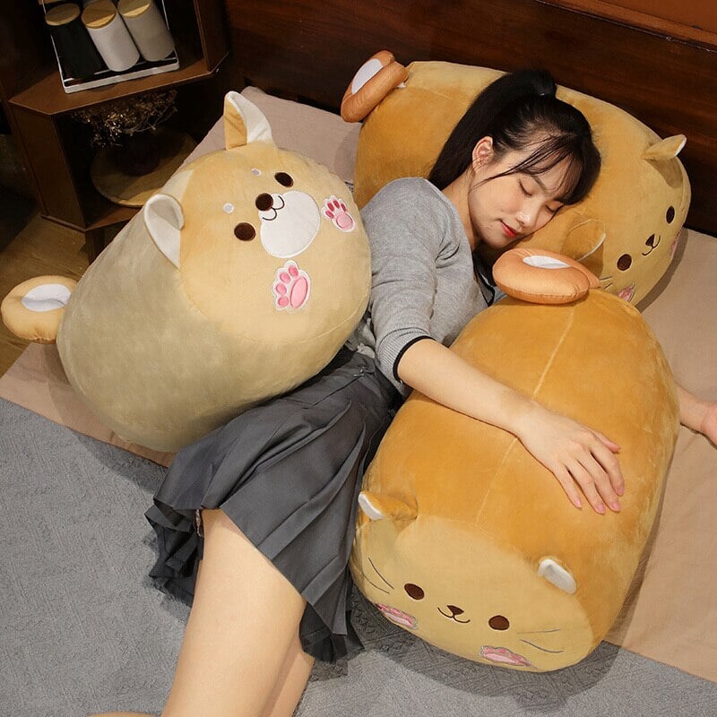 Brehn | Langer Kawaii Shiba Inu Katzenkissen Plüsch