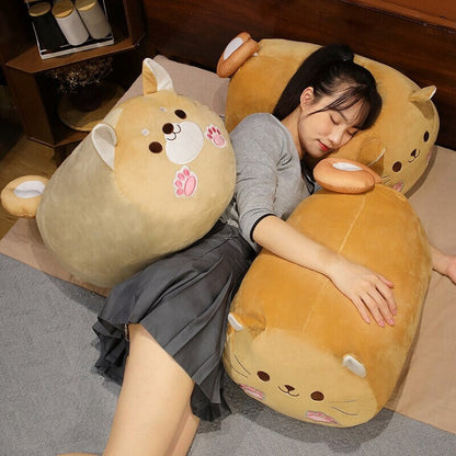 Brehn | Langer Kawaii Shiba Inu Katzenkissen Plüsch