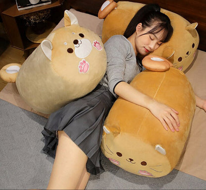 Brehn | Langer Kawaii Shiba Inu Katzenkissen Plüsch