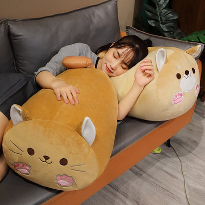 Brehn | Langer Kawaii Shiba Inu Katzenkissen Plüsch