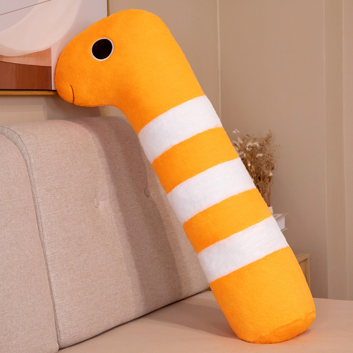 Brehn | Lange Ozean Weiß Orange Aal Plüschtiere