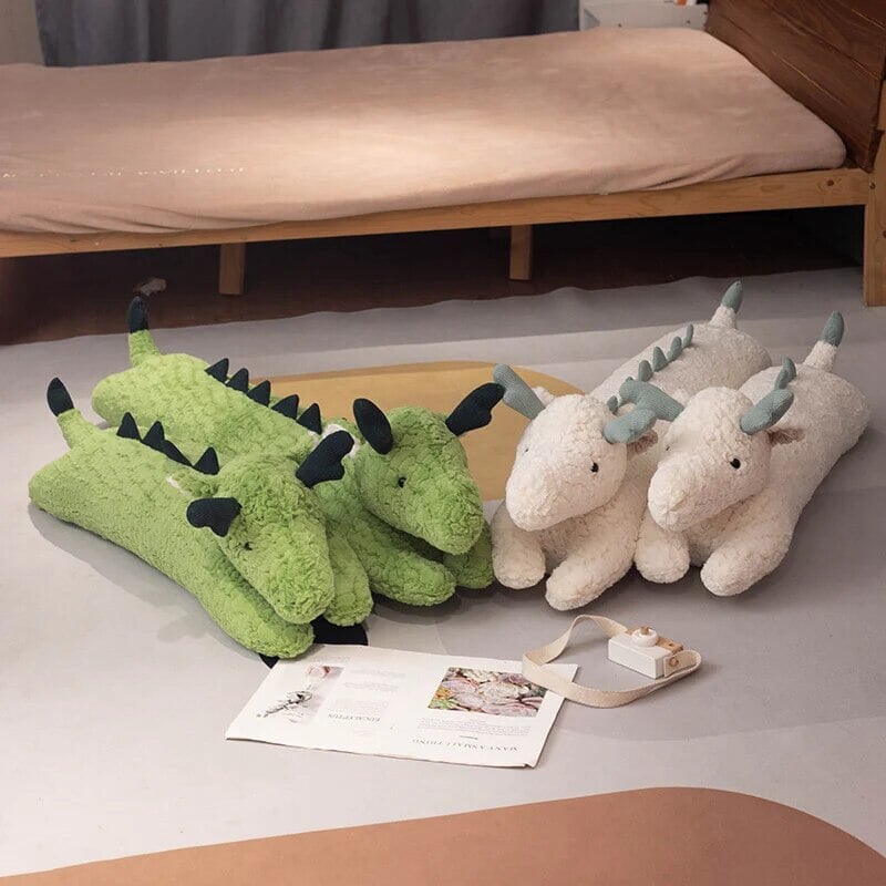 Brehn | Lange Gemütliche Grüne Weiße Drachen Plüschtiere