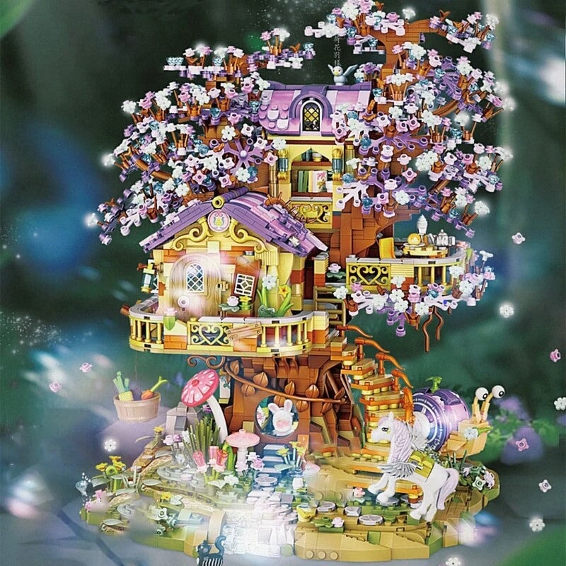 Brehn | Fantasy Magischer Baumhaus Nano Baukasten