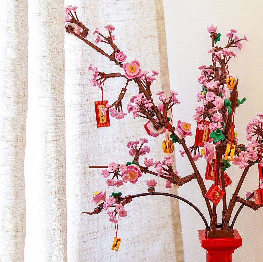 Brehn | Lucky Peach Blossom Vase Mikro Bausteine