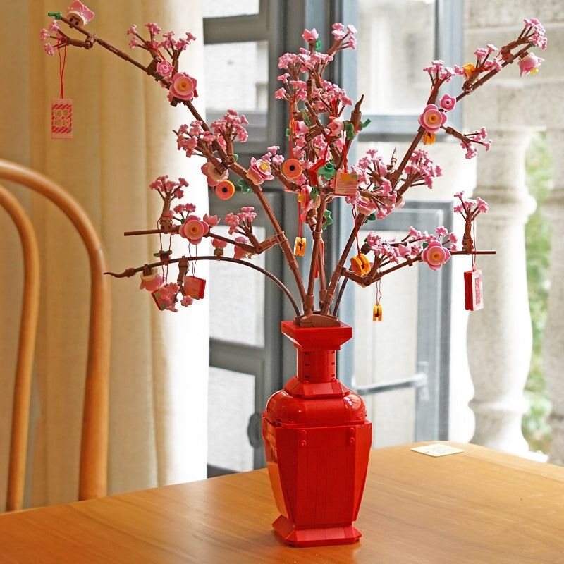 Brehn | Lucky Peach Blossom Vase Mikro Bausteine