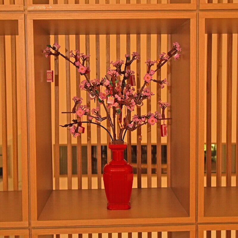 Brehn | Lucky Peach Blossom Vase Mikro Bausteine