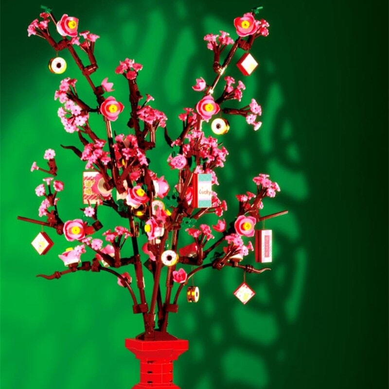 Brehn | Lucky Peach Blossom Vase Mikro Bausteine