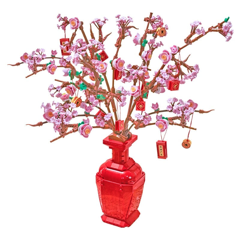 Brehn | Lucky Peach Blossom Vase Mikro Bausteine