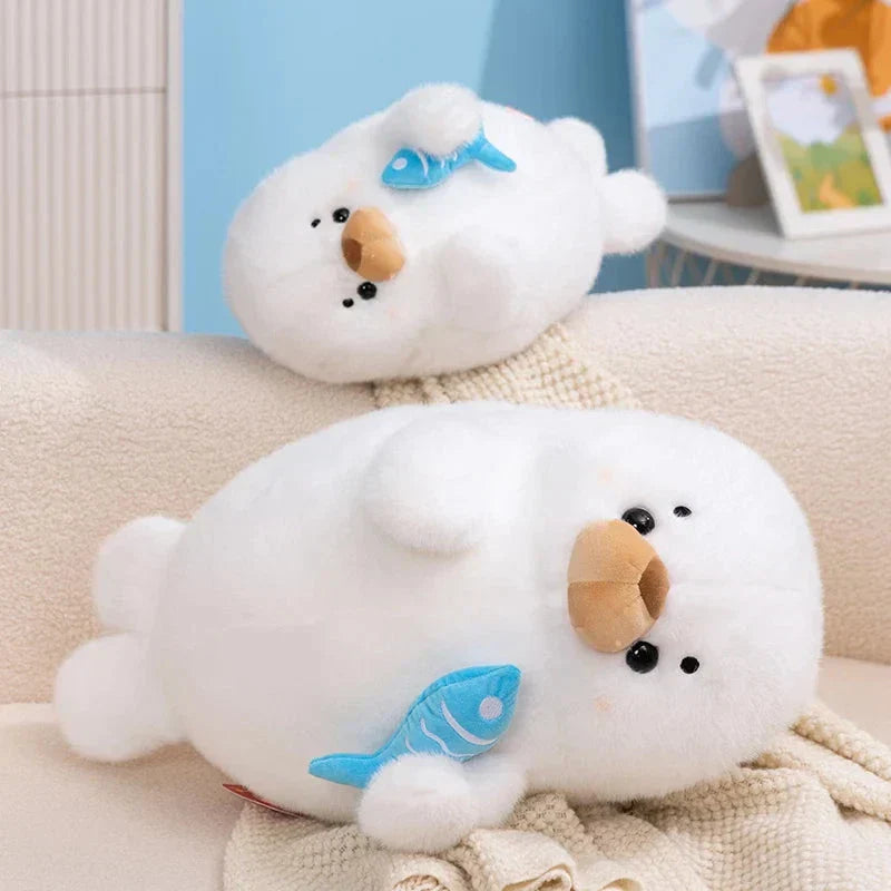 Brehn | Mochi Seal Plüschfigur mit Fisch