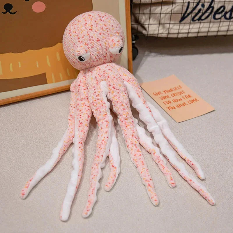 Brehn | Pink Brauner Lustiger Oktopus Plüschtiere