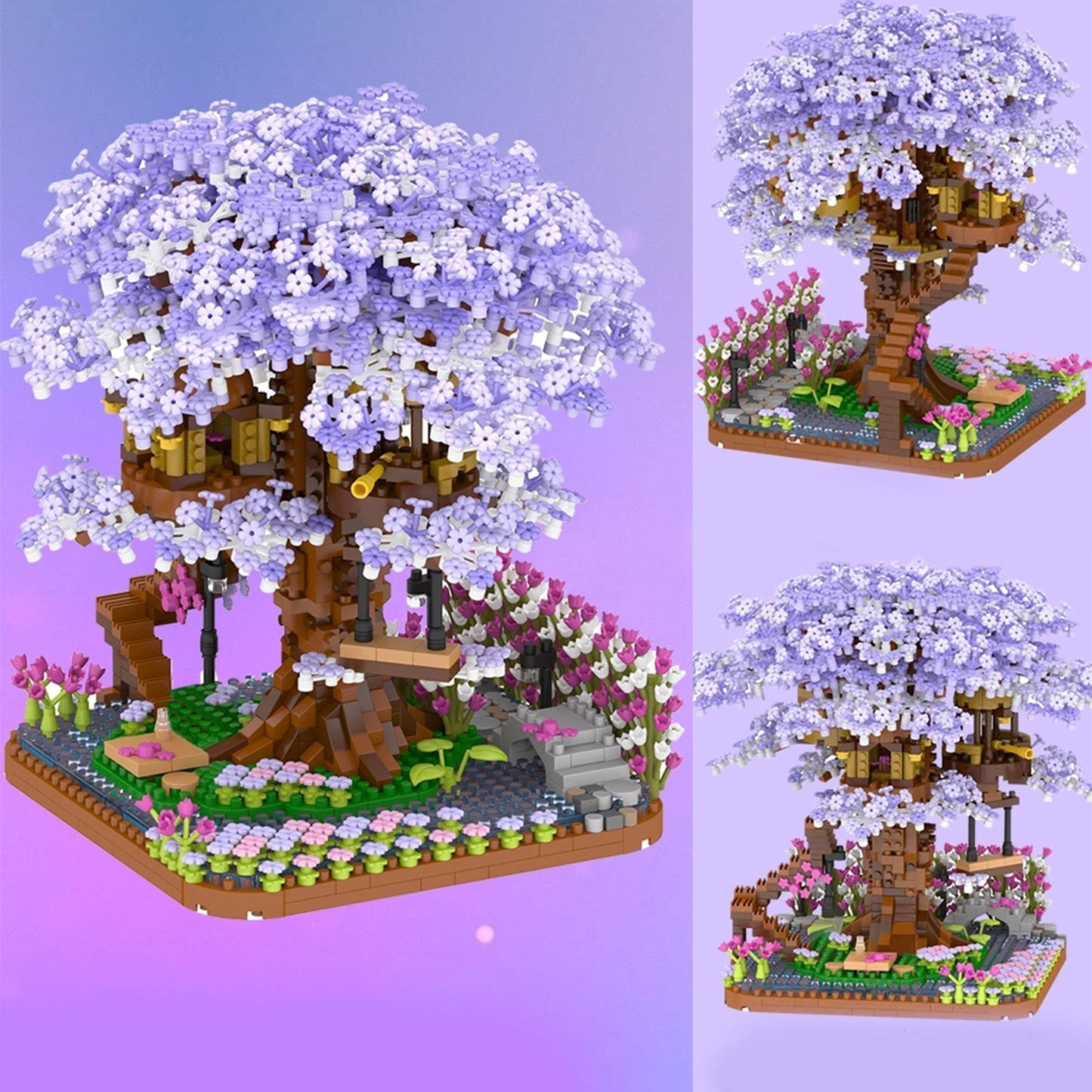 Brehn | Lila Sakura Baumhaus Nano-Bausatz