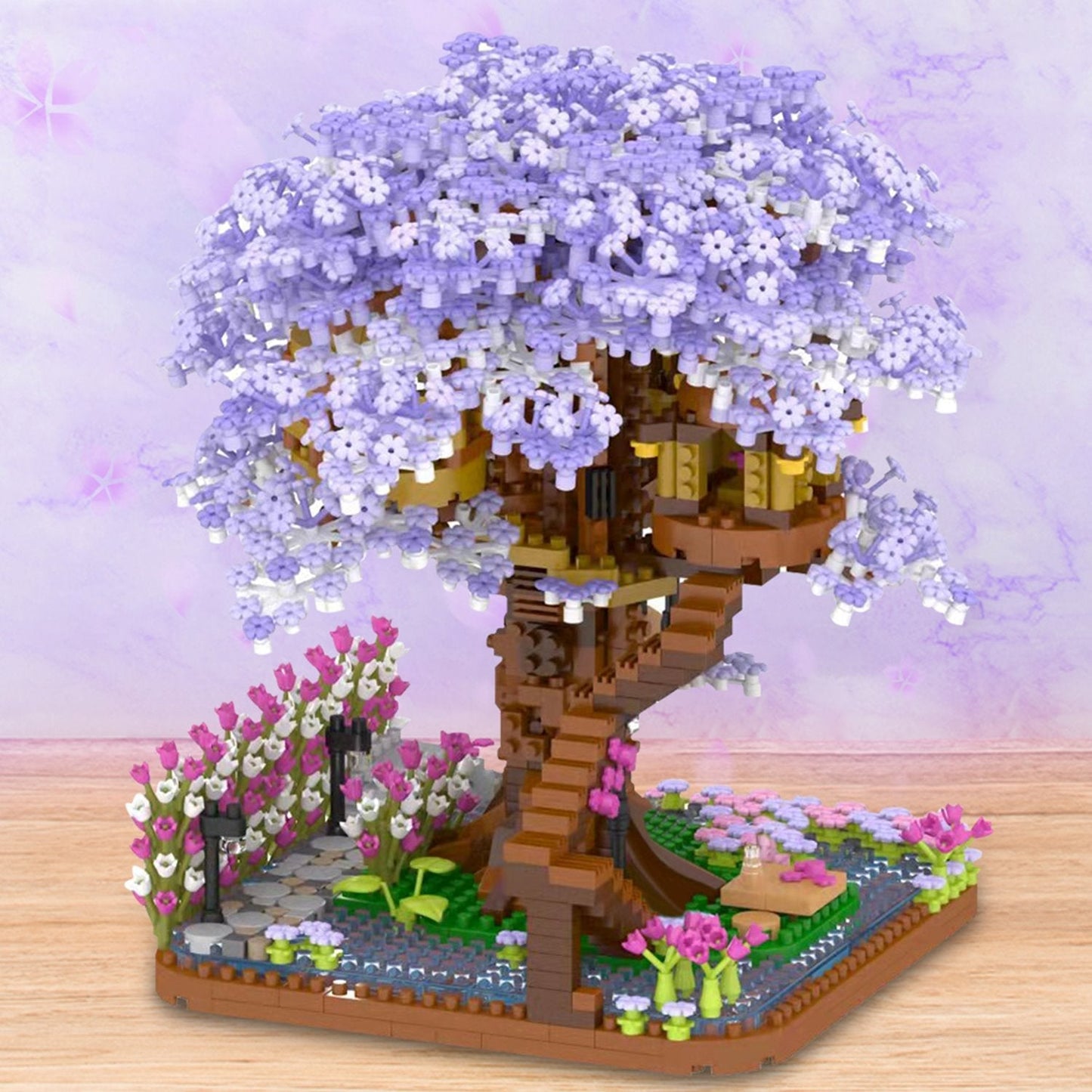 Brehn | Lila Sakura Baumhaus Nano-Bausatz