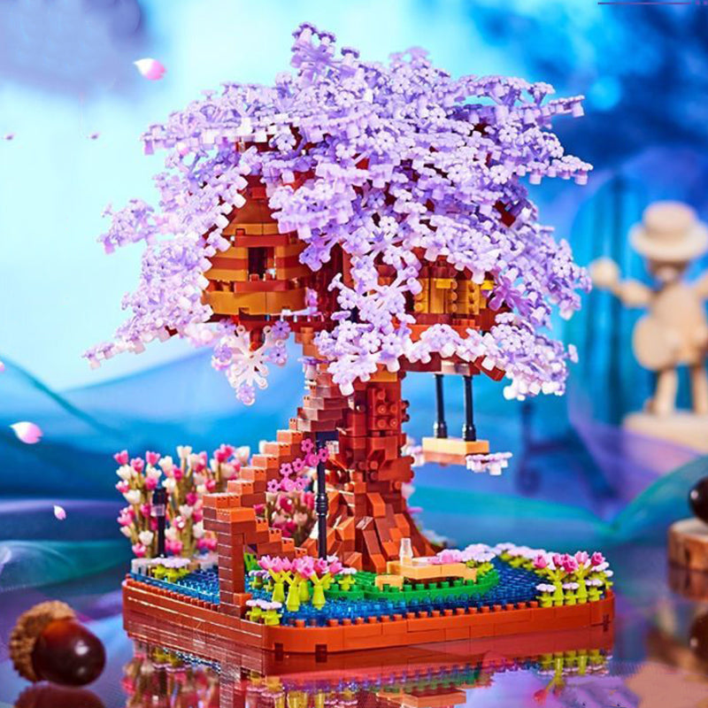 Brehn | Lila Sakura Baumhaus Nano-Bausatz