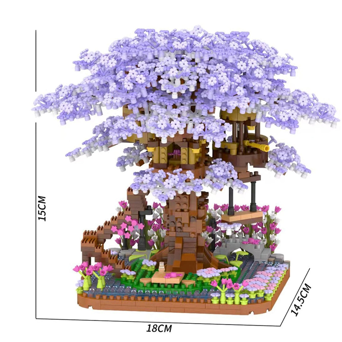 Brehn | Lila Sakura Baumhaus Nano-Bausatz