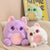 Brehn | Rainbow Fluffy Cat Squad Ball Plüschspielzeug