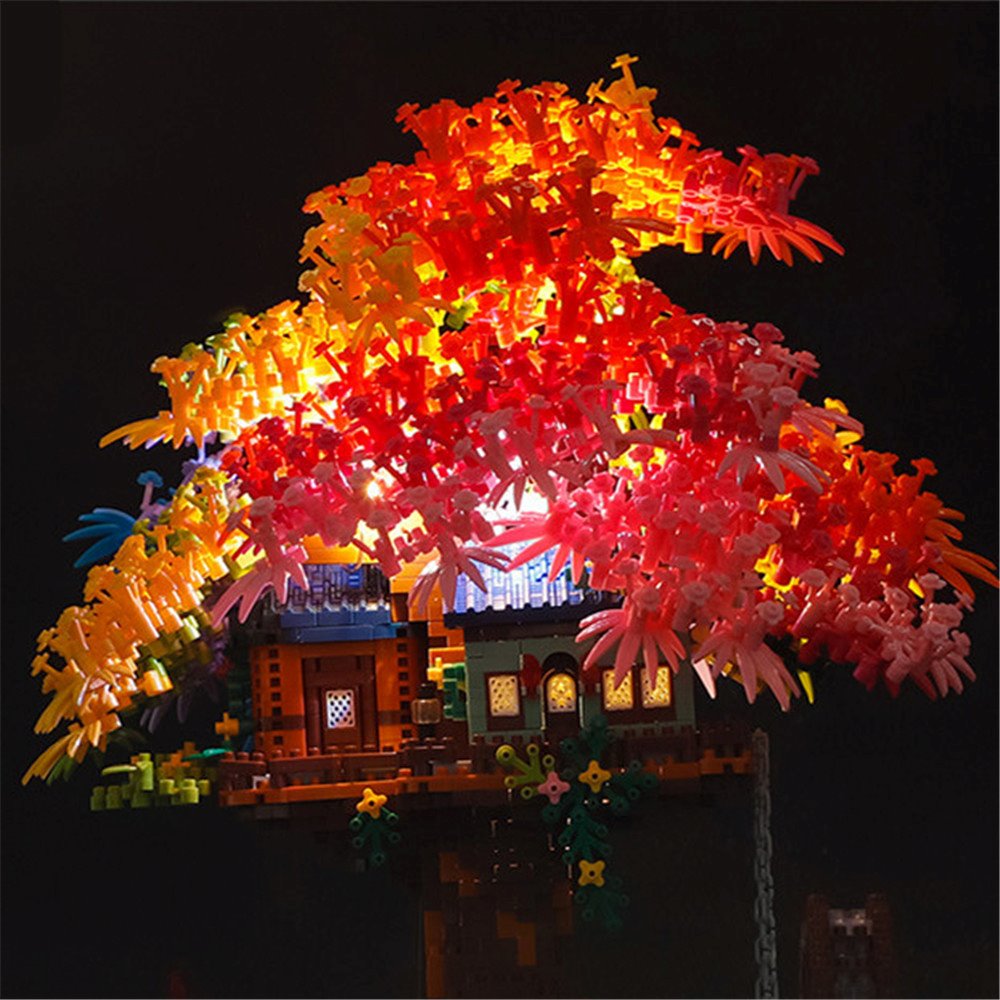 Brehn | Regenbogen Sakura Baumhaus Licht Nano Bauklötze