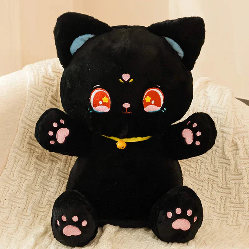 Brehn | Sailor Moon Flauschige Schwarze Weiße Katzen Plüschtiere