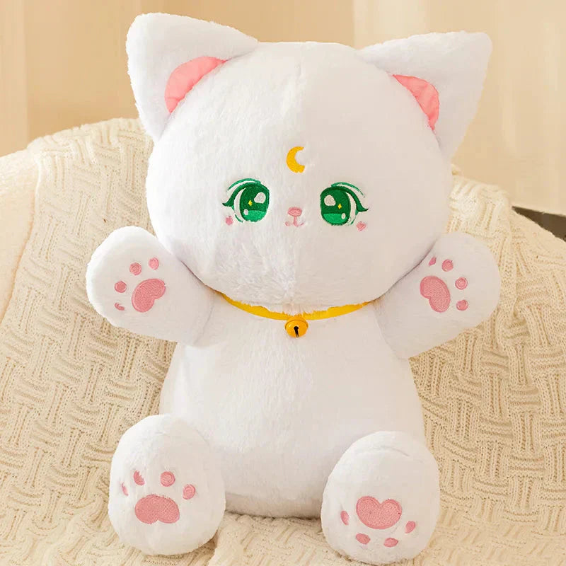 Brehn | Sailor Moon Flauschige Schwarze Weiße Katzen Plüschtiere