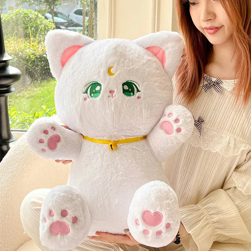 Brehn | Sailor Moon Flauschige Schwarze Weiße Katzen Plüschtiere