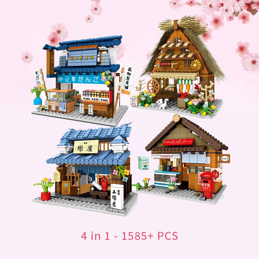 Brehn | Shirakawa-go Dori Street Japanische Geschäfte Bausätze - Begrenzter Lagerbestand
