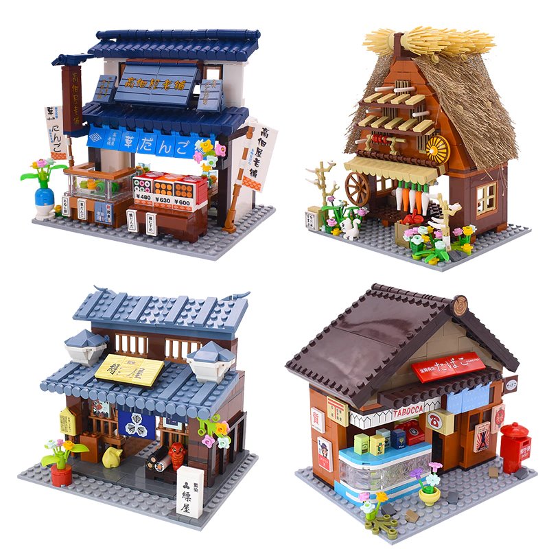 Brehn | Shirakawa-go Dori Street Japanische Geschäfte Bausätze - Begrenzter Lagerbestand