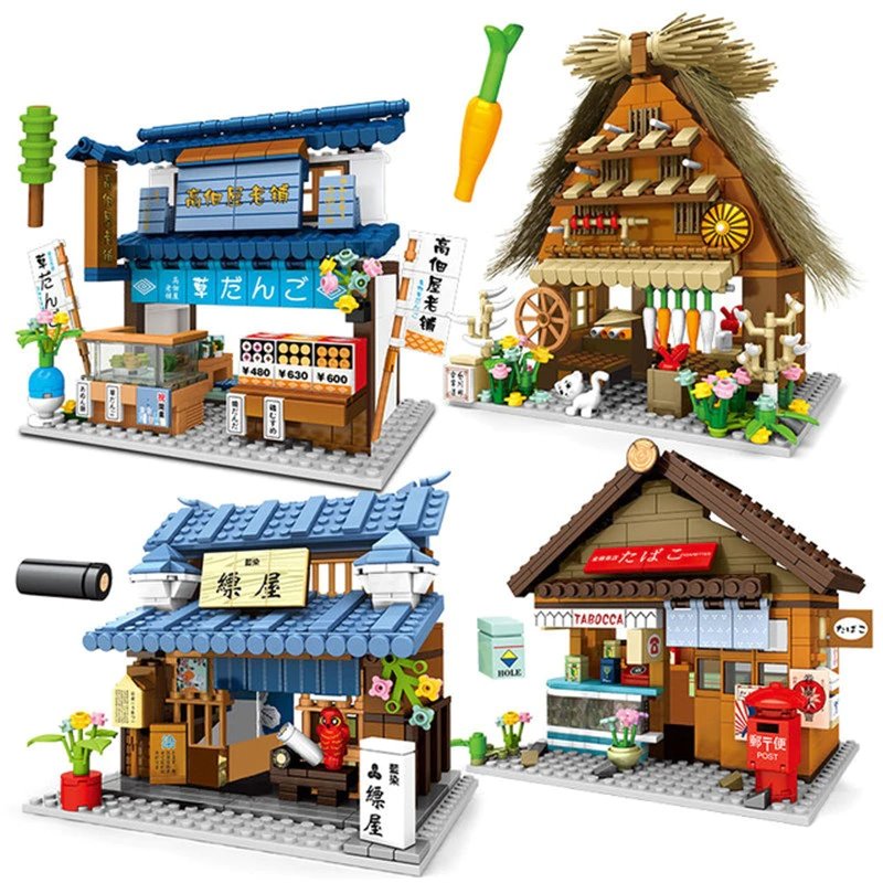 Brehn | Shirakawa-go Dori Street Japanische Geschäfte Bausätze - Begrenzter Lagerbestand