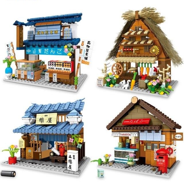 Brehn | Shirakawa-go Dori Street Japanische Geschäfte Bausätze - Begrenzter Lagerbestand