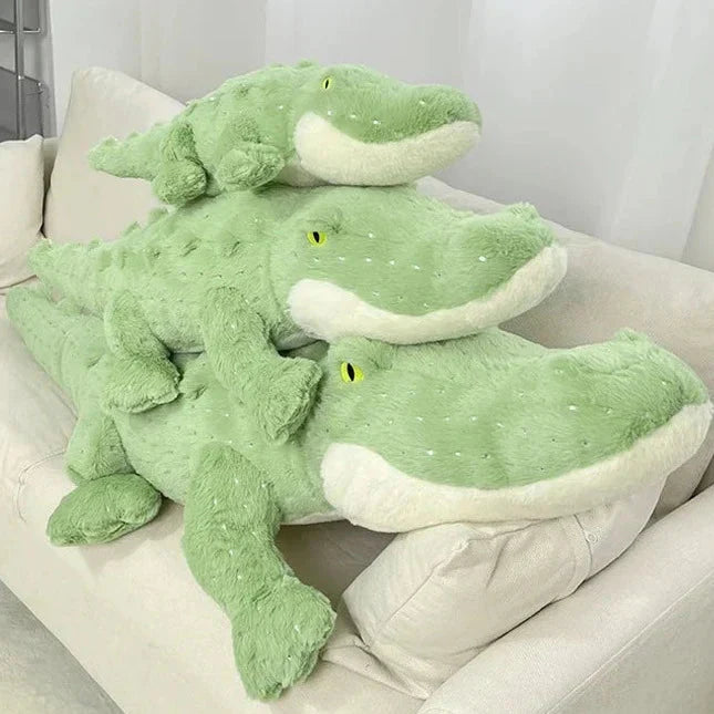 Brehn | Weiches Flauschiges Grünes Krokodil Plüschspielzeug