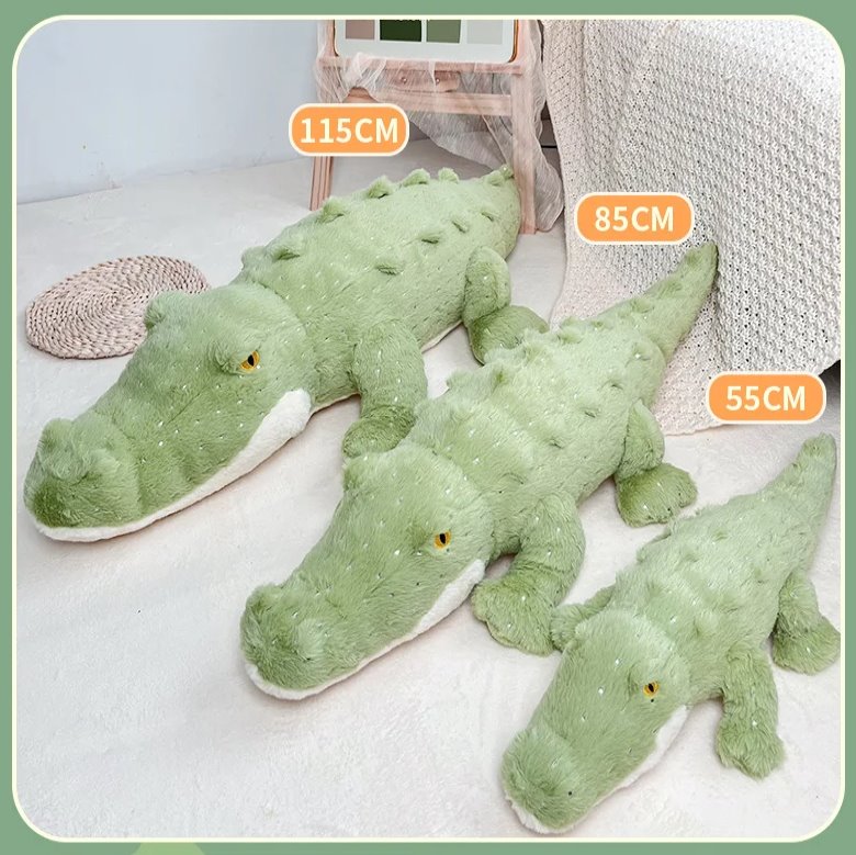 Brehn | Weiches Flauschiges Grünes Krokodil Plüschspielzeug