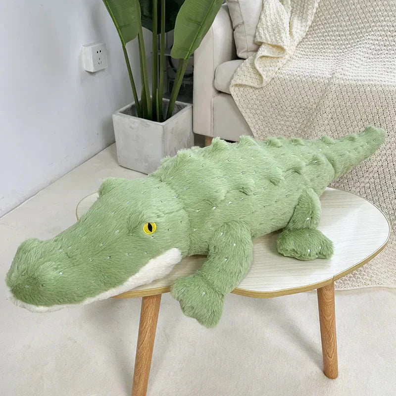 Brehn | Weiches Flauschiges Grünes Krokodil Plüschspielzeug