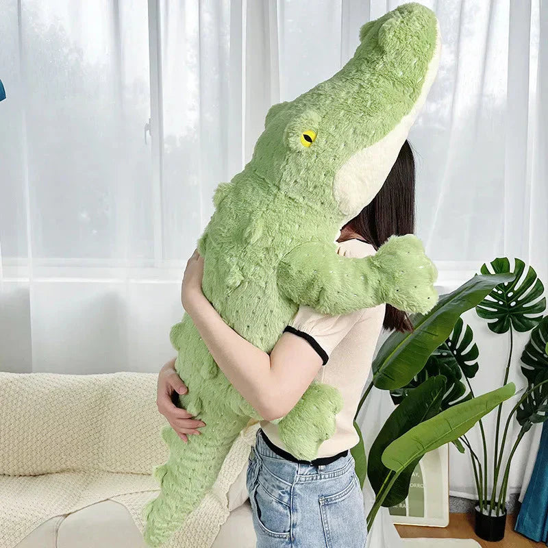 Brehn | Weiches Flauschiges Grünes Krokodil Plüschspielzeug