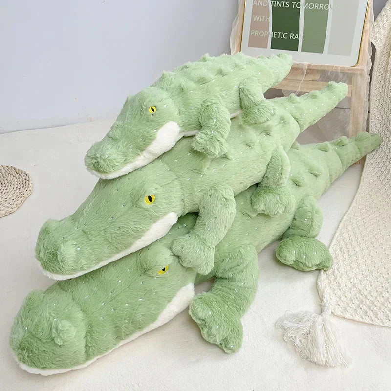 Brehn | Weiches Flauschiges Grünes Krokodil Plüschspielzeug