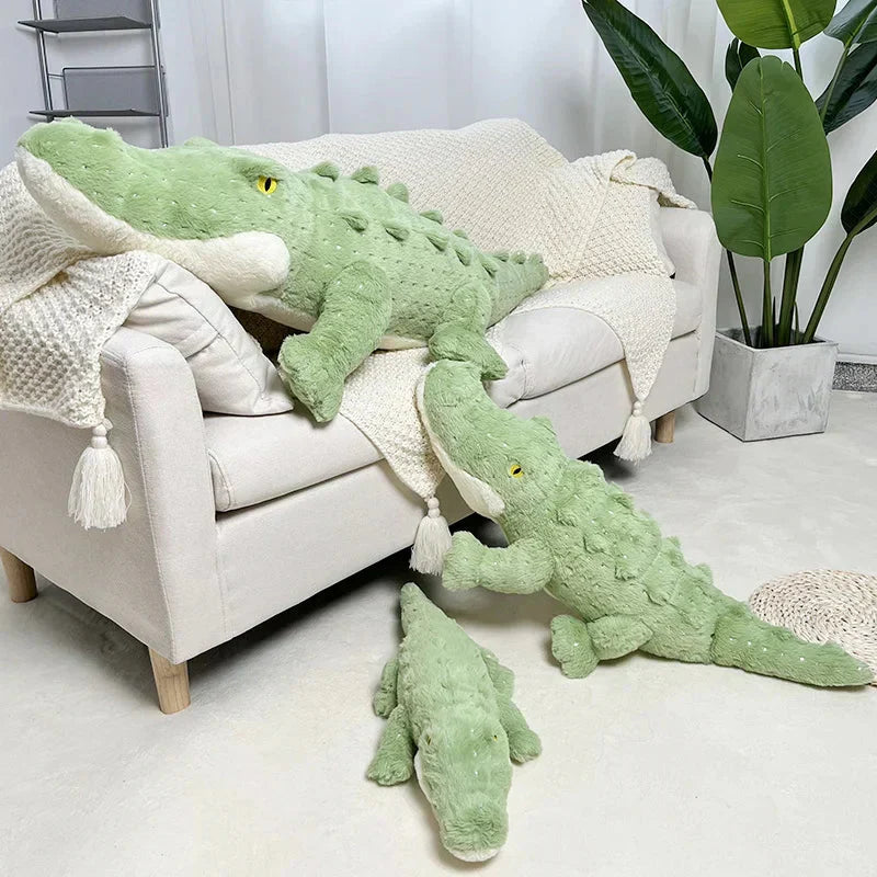 Brehn | Weiches Flauschiges Grünes Krokodil Plüschspielzeug