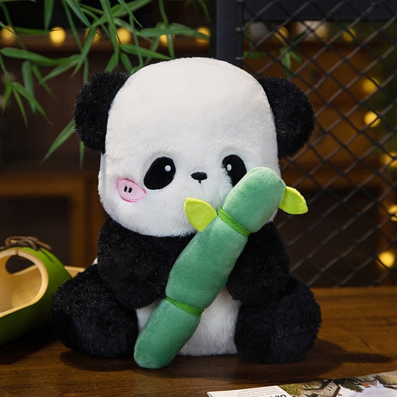 Brehn | Sze Sze der Panda Bambushütte Plüschfigur