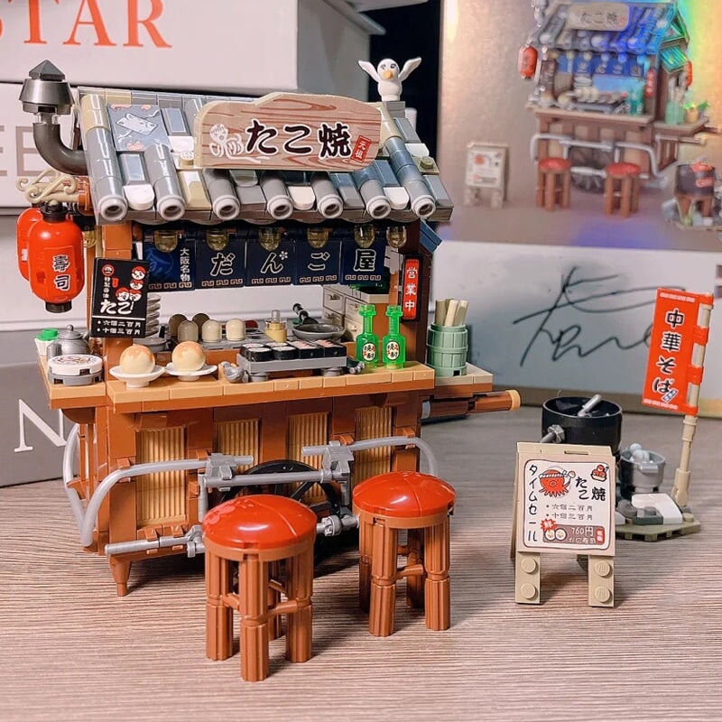 Brehn | Takoyaki & Nudel Asiatischer Straßenstand Nano Bausteine