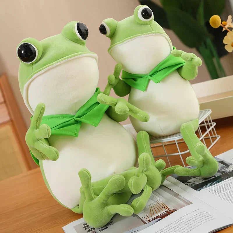 Brehn | Tito der lustige grüne Frosch Plüsch mit Hut
