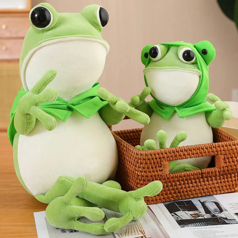 Brehn | Tito der lustige grüne Frosch Plüsch mit Hut