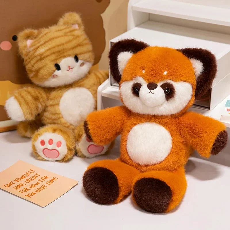 Brehn | Tomo & Mikan die Katze & Roter Panda Plüsch Freunde