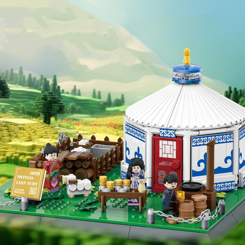 Brehn | Traditionelle mongolische Jurte Bauklötze