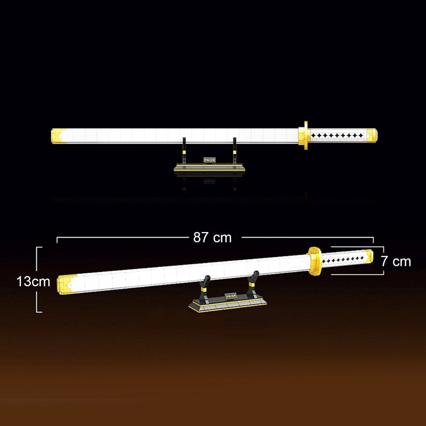 Brehn | Wado Großartige weißer Katana-Schwert Bauklötze