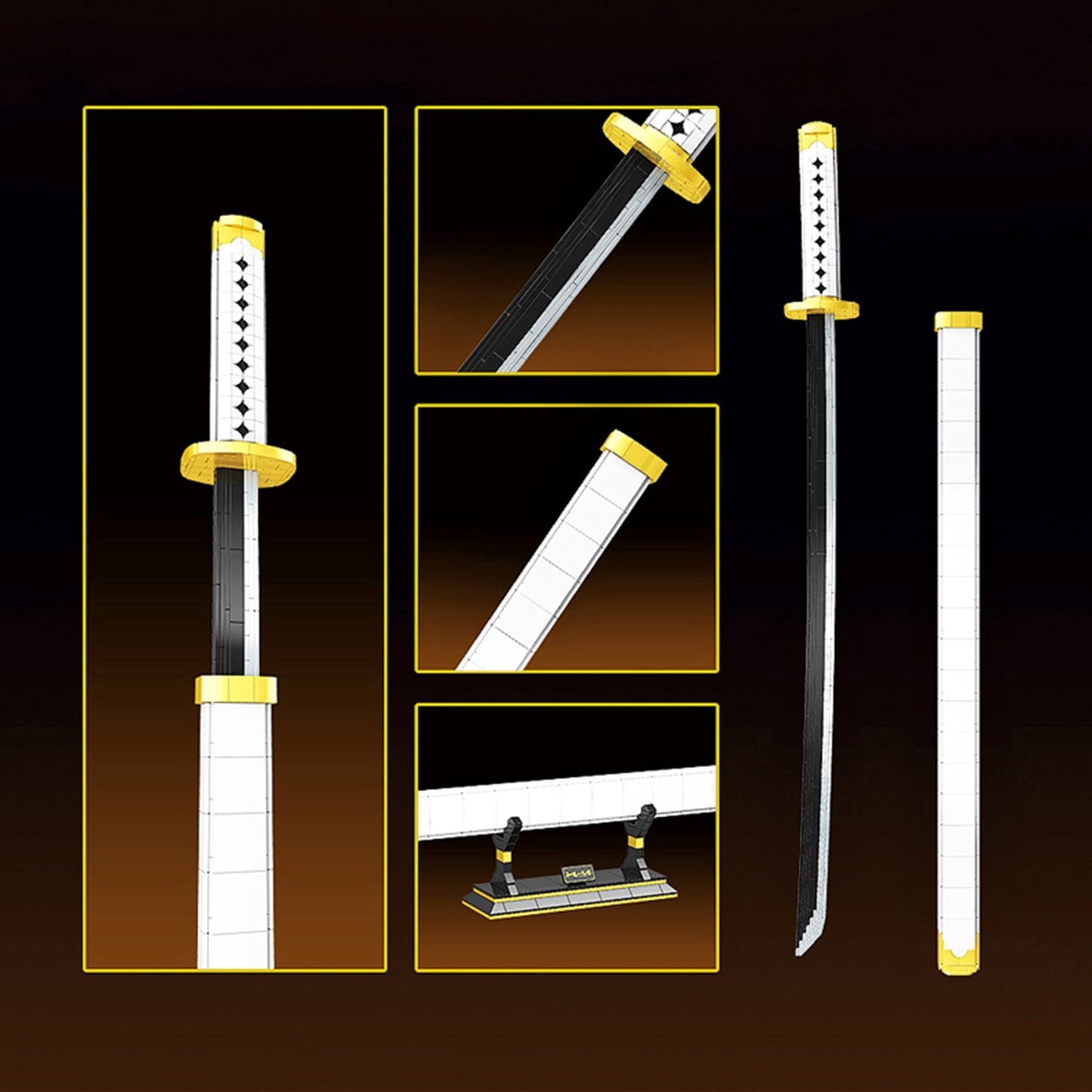 Brehn | Wado Großartige weißer Katana-Schwert Bauklötze