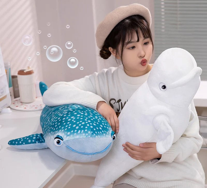 Brehn | Weißer Beluga Blauwal Hai 75cm Plüschtiere