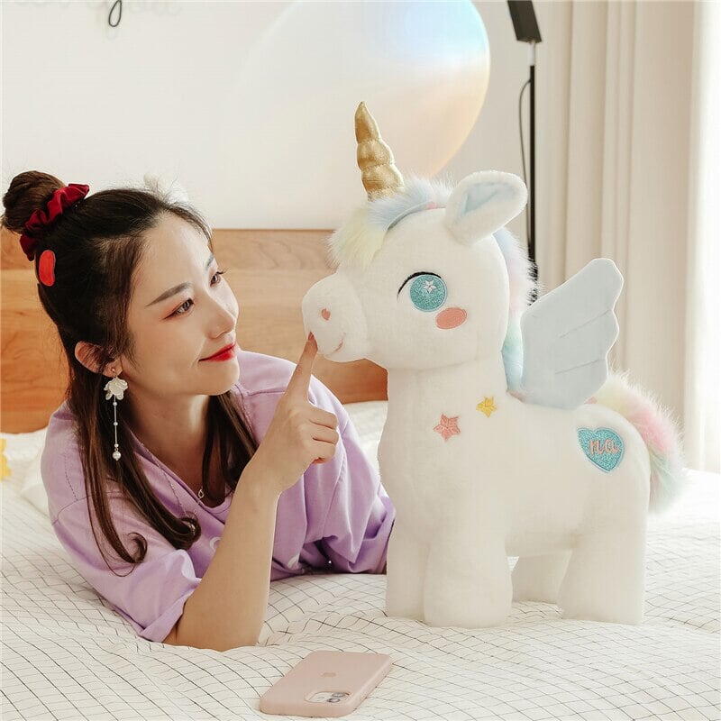 Brehn | Weißer traumhafter Einhorn-Pony-Plüschie