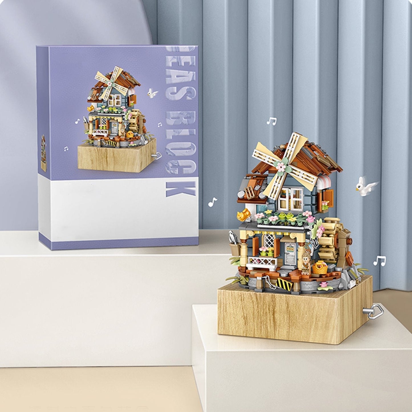 Brehn | Windmühle Landhaus Musikbox Nano Bausteine