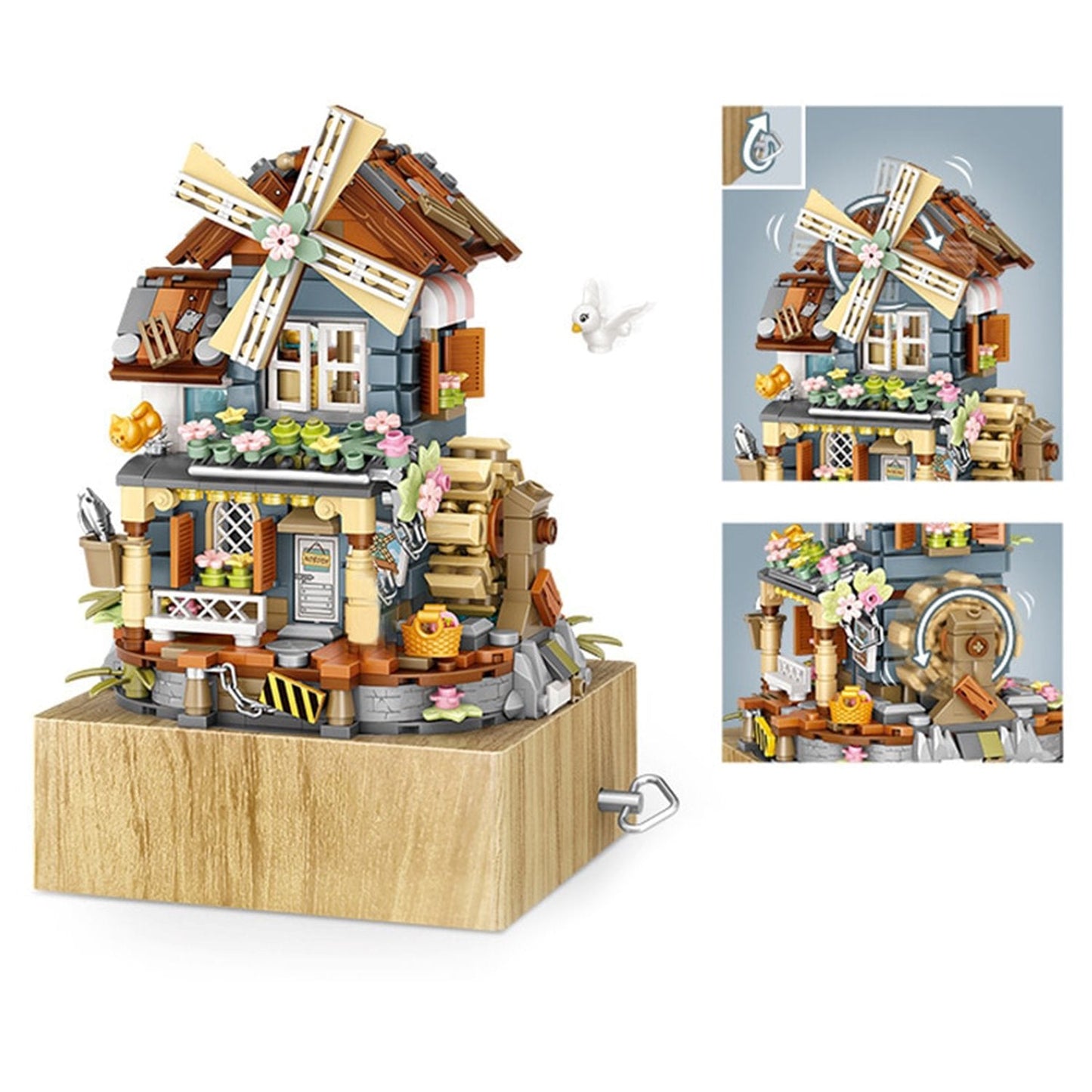 Brehn | Windmühle Landhaus Musikbox Nano Bausteine