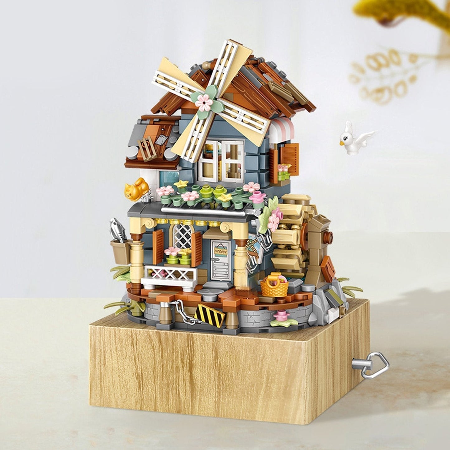 Brehn | Windmühle Landhaus Musikbox Nano Bausteine