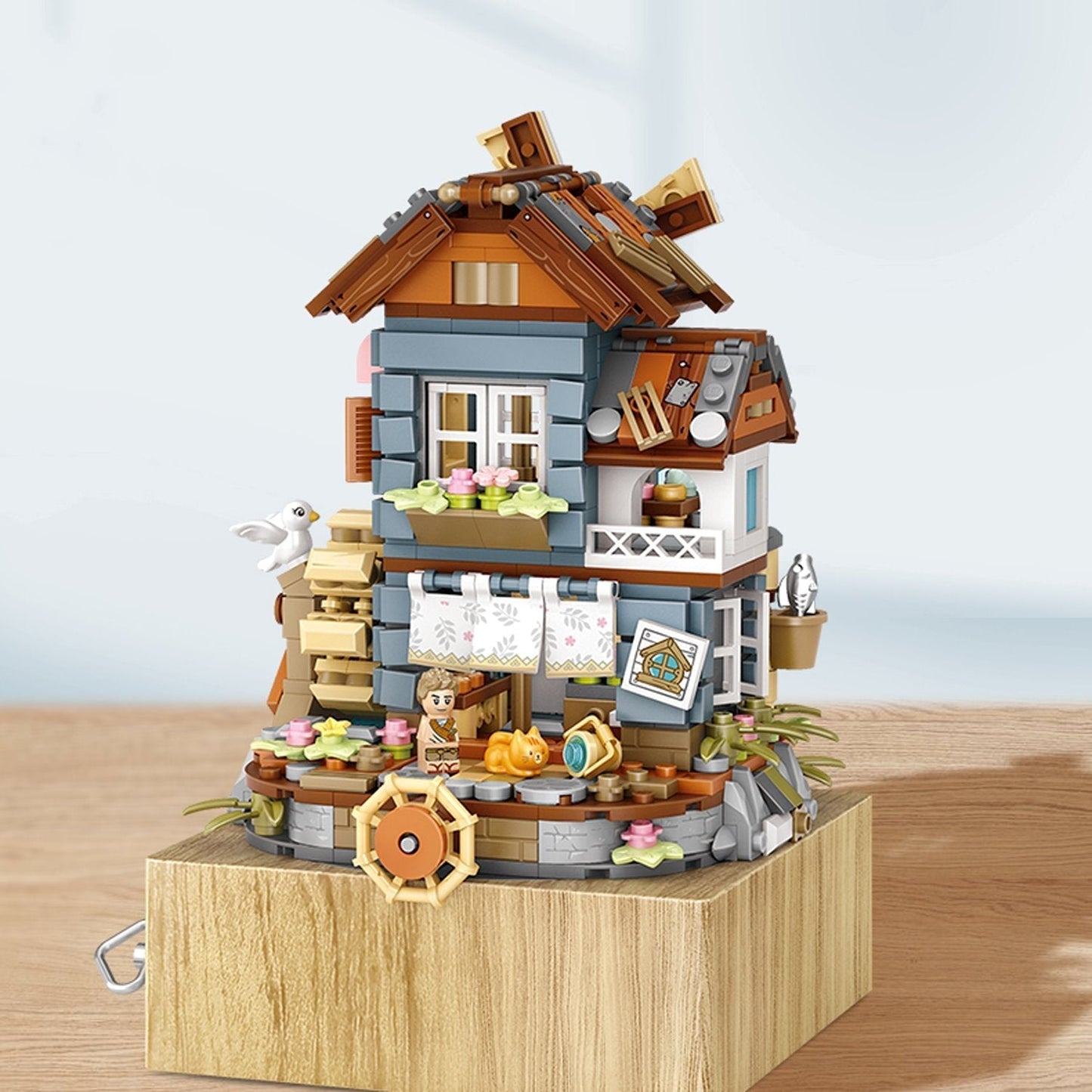Brehn | Windmühle Landhaus Musikbox Nano Bausteine