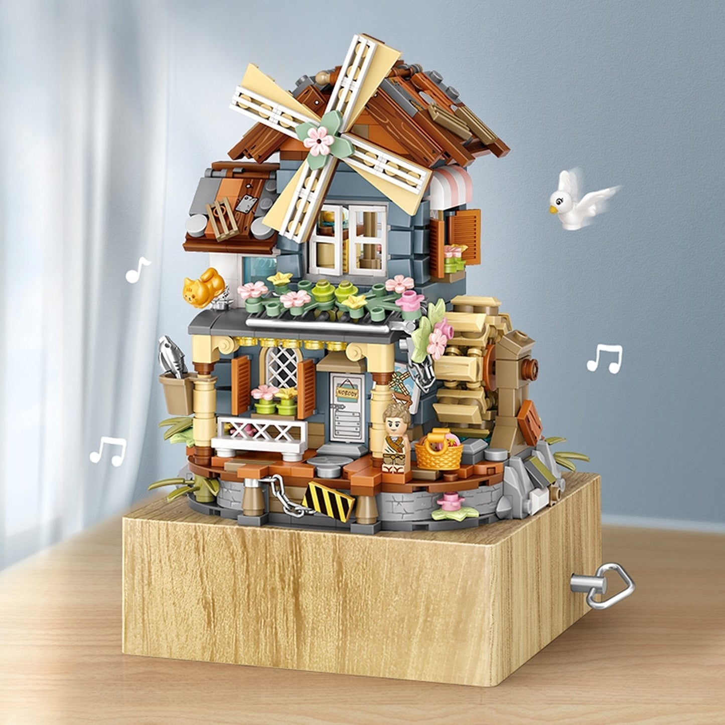 Brehn | Windmühle Landhaus Musikbox Nano Bausteine